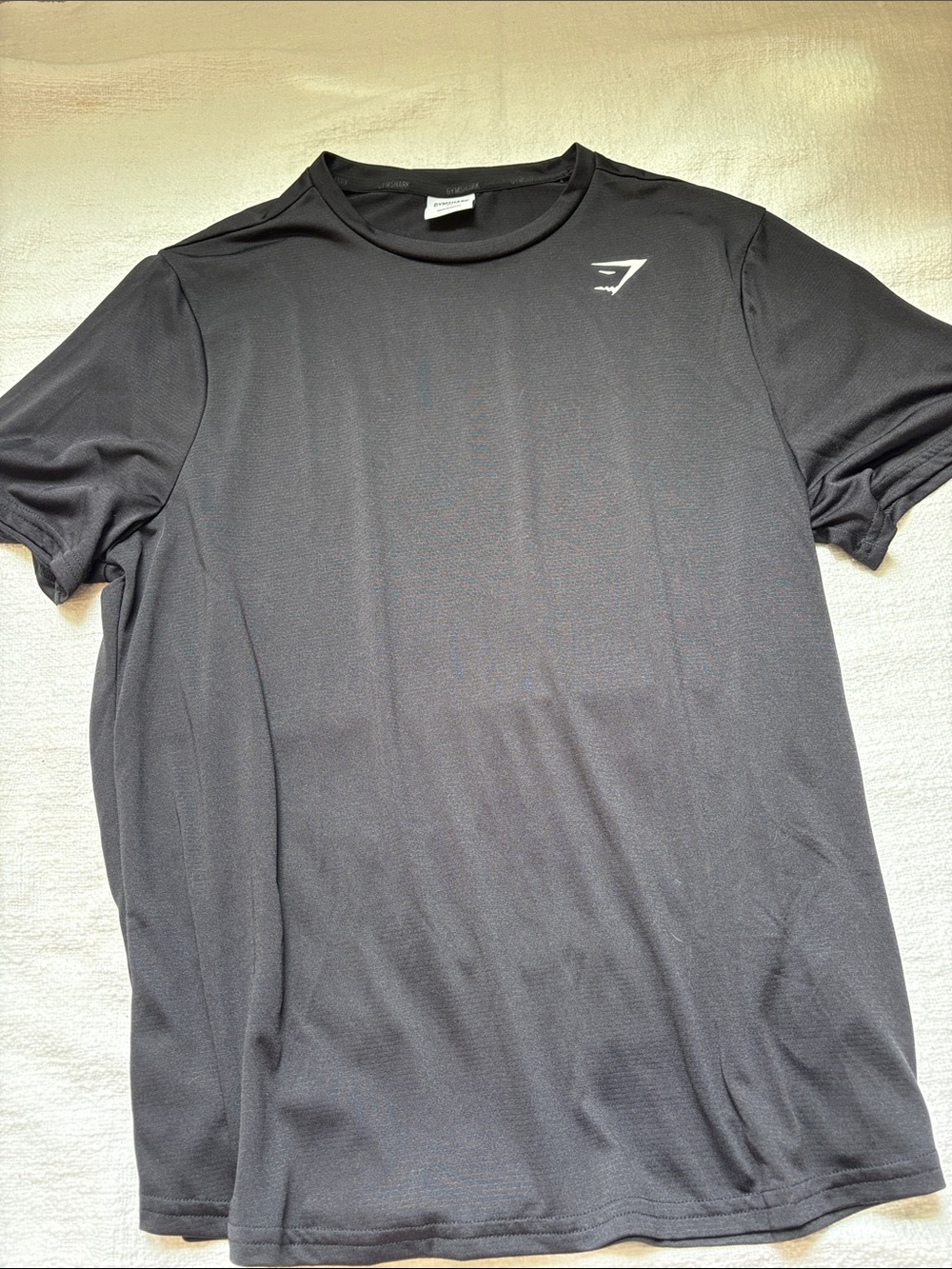 Gymshark Black Short Sleeve Athletic Tee with Small Logo